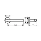 Бумагодержатель без крышки Hansgrohe Logis Universal (цвет - хром) (41726000) фото 2 Aquada.com.ua