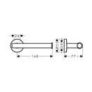 Тримач туалетного паперу, Hansgrohe Logis Universal, хром (41726000)