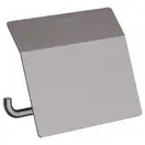 Бумагодержатель с крышкой Hansgrohe AddStoris (цвет - матовый чёрный хром) (41753340) фото 1 Aquada.com.ua