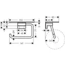 Тримач туалетного паперу Hansgrohe AddStoris, Matt Black (41772670)