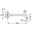 Душовий кронштейн 285 мм Grohe Rainshower Grandera (27986IG0)