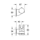 Держатель для ручного душа Grohe Relexa (цвет - хром) (28623000) фото 3 Aquada.com.ua