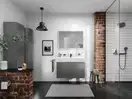 Настенный держатель Porter 500 с полкой правый Hansgrohe Porter E (цвет - чёрный матовый) 26858670