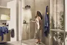 Настенный держатель Porter 500 с полкой правый Hansgrohe Porter E (цвет - чёрный матовый) 26858670