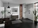 Настенный держатель Porter 500 с полкой правый Hansgrohe Porter E (цвет - чёрный матовый) 26858670