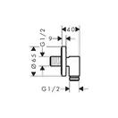 Шлангове приєднання Hansgrohe Fixfit Fine S (колір - шліфована бронза)  28882140