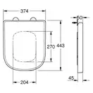 Унитаз напольный Grohe Euro Ceramic с сиденьем Soft Close (3933900H+39330000) фото 4 Aquada.com.ua