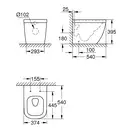 Унитаз напольный Grohe Euro Ceramic с сиденьем Soft Close (3933900H+39330000) фото 5 Aquada.com.ua
