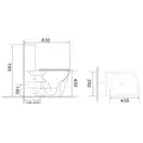 Унітаз-компакт Mixxus BEVEL-0407-T1 630х350х795mm, система змиву TORNADO 1.0 (MI6690)