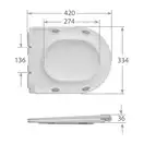 Унітаз-компакт Mixxus BEVEL-0407-T1 630х350х795mm, система змиву TORNADO 1.0 (MI6690)