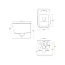 Artceram A16 Унитаз подвесной, черный матовый (ASV003 17; 00) (ASV003 17; 00_ASA001 17; 71)