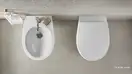 Унитаз подвесной NewFlush (безободковый) Catalano Italy с сиденьем Soft Close, белый глянцевый 1VS52RIT00+5ITSTF00
