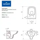 Cersanit Colour Унитаз подвесной Clean On, белый (CCHZ1001151986)