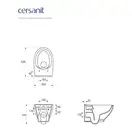 Унітаз підвісний А29 Moduo з кришкою дюропласт Slim Wrap Cersanit (SZCZ1002090915)