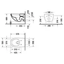 DURAVIT ARCHITEC Rimless унитаз 57,5см, подвесной (2572090000) фото 2 Aquada.com.ua