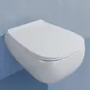 Унитаз подвесной Goclean® (безободковый) Flaminia Fluo с сиденьем Soft Close, цвет - Latte opaco (матовый) FU118G+FUCW05 Latte
