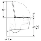 Geberit One Унитаз подвесной, белый матовый/хром (500.202.JT.1)