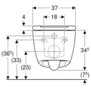 Geberit One Унитаз подвесной, белый матовый/хром (500.202.JT.1)