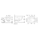 Geberit SMYLE SQUARE унитаз подвесной Rimfree, воронкоподобный, закритая форма (500.208.01.1)