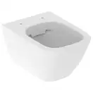 Унитаз подвесной, укороченный Rimfree (безободковий) Geberit Smyle Square с сиденьем Soft Close (500.379.01.1+500.688.01.1) фото 2 Aquada.com.ua