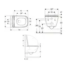 Geberit Smyle Square Унитаз подвесной Rimfree, белый (500.683.00.2)