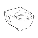Geberit SELNOVA унитаз подвесной 53см, воронкоподобный, Rimfree, полузакрытая форма (501.545.01.1)