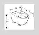 Geberit Modo Унитаз подвесной, Rimfree, белый (502.939.00.1)