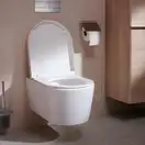 Унітаз підвісний AquaFall Flush (безободковий) Hansgrohe EluPura S в комплекті з сидінням SoftClose  60193450 + 60148450