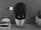 Подвесной унитаз MEXEN LENA BRUSHED SILVER BLACK MATT (MEX-30224073)