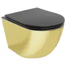 Подвесной унитаз MEXEN LENA GOLD BLACK MATT (MEX-30224076)