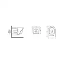 MIXXUS BEVEL-0303-T3 Подвесной унитаз, белый (MI6703)