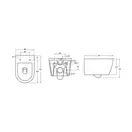 Mixxus ELLIPSE-0306-T3 Подвесной унитаз, белый (MI6704)