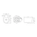 Mixxus BEVEL-0302-T3 Унитаз подвесной, белый (MI6705)