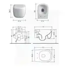 Унітаз підвісний Nic Design Ovvio 37,4х53х28,5 см з кришкою Soft-Close, білий глянець (003479001_005437001)