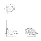 Унитаз подвесной Rimless (безободковый) Rak Ceramics Сloud, белый глянец (CLOWC1446AWHA)