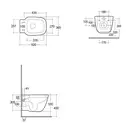 Унитаз подвесной Rimless (безободковый) Rak Ceramics One, белый глянец (EL13AWHA)