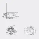 Унитаз подвесной Rimless (безободковый) Rak Ceramics Feeling с сидением Soft Close, чёрный матовый (RST23504A+RSTSC3901504)