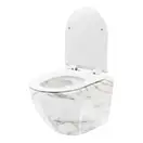 Подвесной унитаз REA CARLOS SLIM LAVA SHINY мрамор (REA-C0536)
