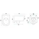 Подвесной унитаз REA TORES RIMLESS белый (REA-C1001)