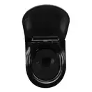 Подвесной унитаз REA CARLO BLACK MINI FLAT GOLD EDGE черный (REA-C8800)