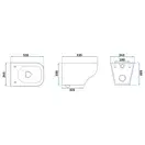 Rea IVO Подвесной унитаз Rimless, белый (REA-C9201)