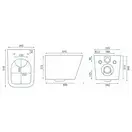 Rea RAUL RIMLESS Подвесной унитаз, белый (REA-C9660)