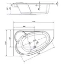 Cersanit Kaliope Ванна акрилова 170x110 ліва (AZBA1000130590)