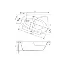 Cersanit Sicilia Ванна, правая 150x100, белая (AZBA1000903340)
