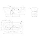 Ванна акрилова Knief Aqua Plus PRINCESS 170х70, White Mat / Black Matt (0100-081bicolour mat)