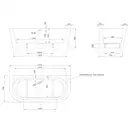 Ванна акриловая, пристенная, с установленной системой Knief Fresh Wall 180 x 80 см, со сливом-переливом (0100-231-06+0100-091-06) фото 3 Aquada.com.ua