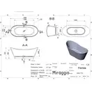 MIRAGGIO Florida Ванна, біла (0000271)