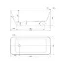 ванна зі штучного каменю Omnires Parma 159x70 прямокутна grey (PARMAWWBSP)