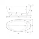 ванна із штучного каменю Omnires Siena 160x80 прямокутна white (SIENAWWBP)