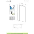 Шторка для ванни Idea Black PNJ II 80 Frame, RADAWAY (10001080-54-56)